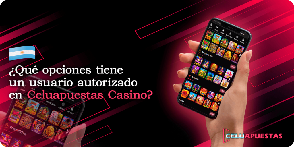 ¿Qué opciones tiene un usuario autorizado en Celuapuestas Casino?